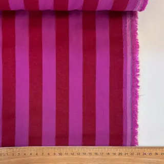 Cotton fabric YARN DYED NOVA Stripe red fuchsia