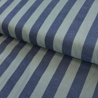 Cotton fabric YARN DYED NOVA Stripe blue green