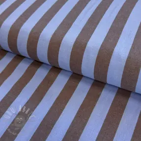 Cotton fabric YARN DYED NOVA Stripe blue brown