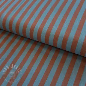 Cotton fabric YARN DYED BIG Stripes brown