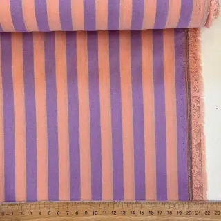 Cotton fabric YARN DYED BIG Stripes peach