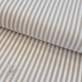 Double gauze/muslin YARN DYED Summer stripe beige