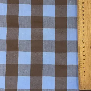Cotton fabric YARN DYED SONJA Checks blue brown