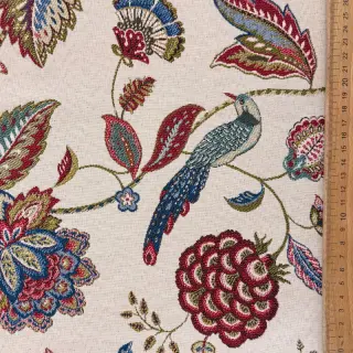 Decoration fabric jacquard Palampore blanc