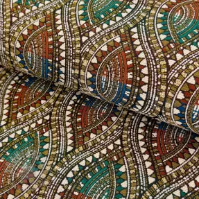 Decoration fabric jacquard Yetu multico