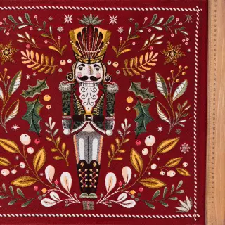 Decoration fabric jacquard Casse-Noisette rouge design B PANEL