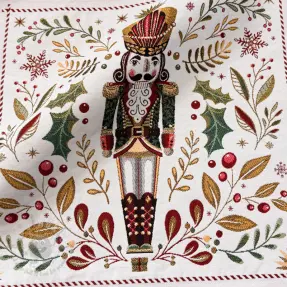 Decoration fabric jacquard Casse-Noisette blanc design A PANEL
