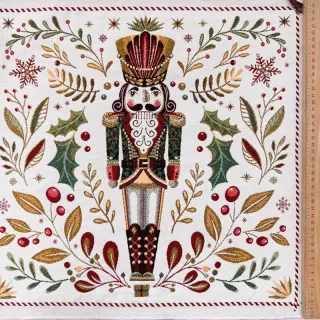 Decoration fabric jacquard Casse-Noisette blanc design A PANEL