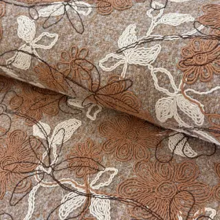 Coat fabric WOOLY EMBROIDERY Petra beige