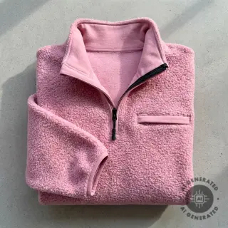 Fleece TEDDY DOUBLE SIDED soft pink
