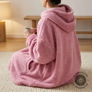 Fleece TEDDY DOUBLE SIDED soft pink