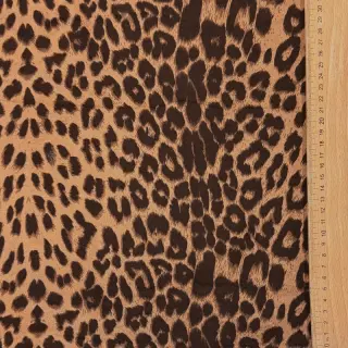Coat fabric TEDDY SUEDE Panther LEO light brown