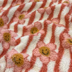 Coat fabric TEDDY JACQUARD Pretty mix design D