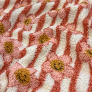Coat fabric TEDDY JACQUARD Pretty mix design D