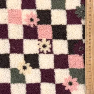 Coat fabric TEDDY JACQUARD Pretty mix design C