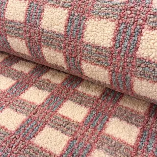 Coat fabric TEDDY Fluffy Checks