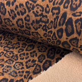 Coat fabric TEDDY SUEDE Panther light brown