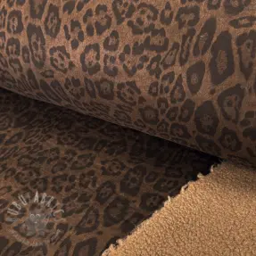 Coat fabric TEDDY SUEDE Panther brown