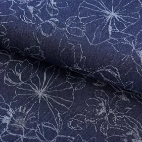 JEANS EMBROIDERY Jacquard Flowers