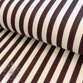 Dekoračná látka Herringbone striped brown