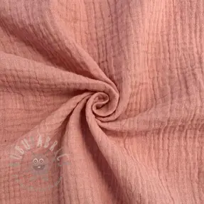 Double gauze/muslin soft rose ORGANIC