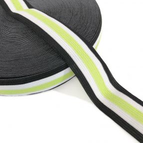 Elastic 3 cm Side stripe lime