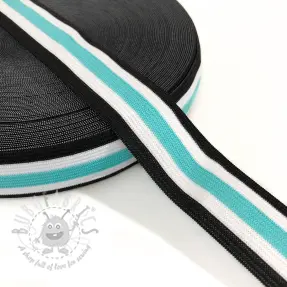 Elastic 3 cm Side stripe mint