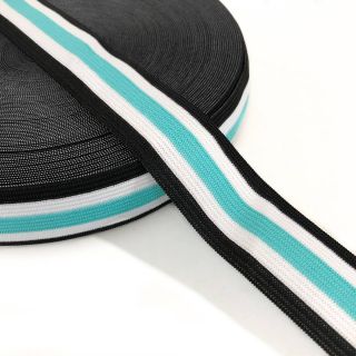 Elastic 3 cm Side stripe mint