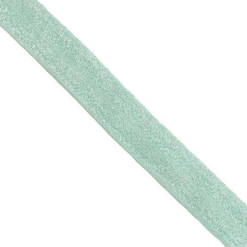 Bias binding elastic glitter 20 mm mint