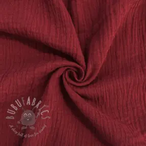 Double gauze/muslin bordeaux
