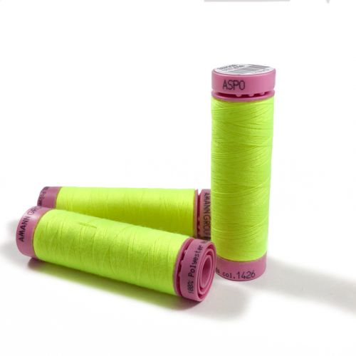 Polyester thread Amann Aspo 120 neon yellow