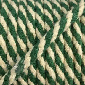Cotton cord 5 mm green ecru
