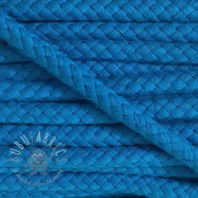 Cotton cord 8 mm blue