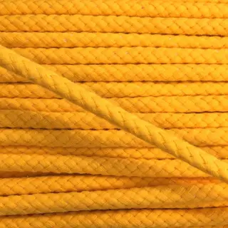 Cotton cord 8 mm yellow