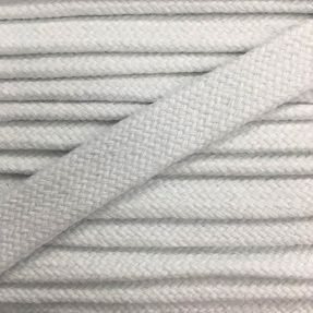 Cotton cord flat 13 mm white