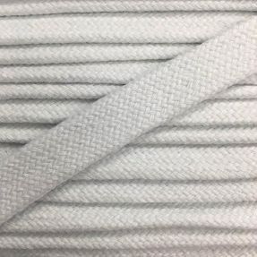 Cotton cord flat 17 mm white