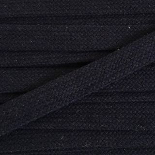 Cotton cord flat 13 mm black