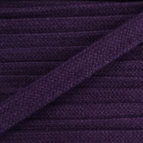 Cotton cord flat 13 mm purple