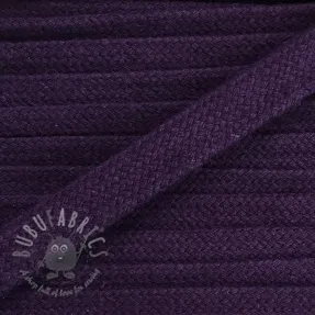 Cotton cord flat 13 mm purple