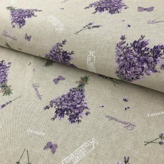 Decoration fabric Linenlook Lavender