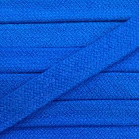 Cotton cord flat 13 mm blue