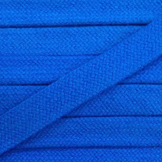 Cotton cord flat 13 mm blue