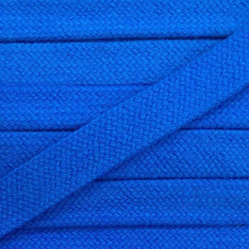 Cotton cord flat 17 mm blue