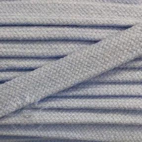 Cotton cord flat 13 mm light blue