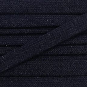 Cotton cord flat 13 mm night blue