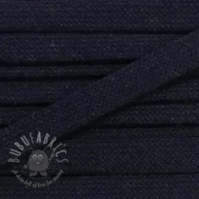 Cotton cord flat 13 mm night blue