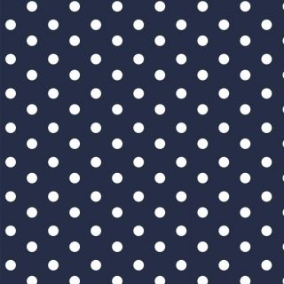 Cotton fabric Dots navy