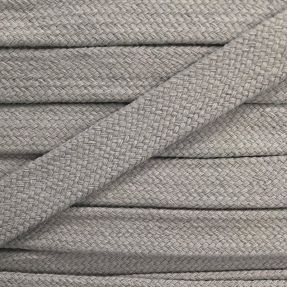 Cotton cord flat 13 mm light grey