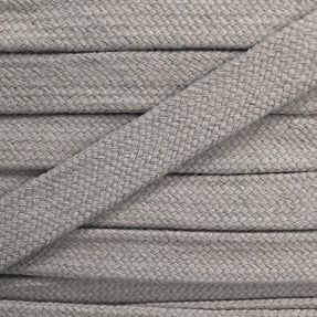 Cotton cord flat 13 mm light grey