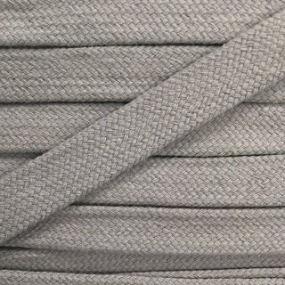 Cotton cord flat 13 mm light grey